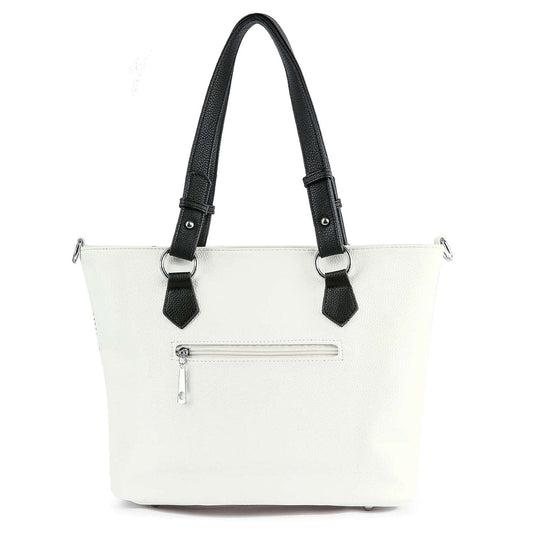 Bold Rhinestone Accent Tote Handbag