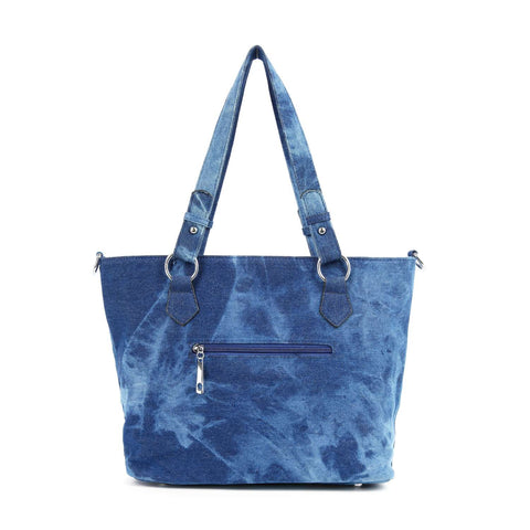Rhinestone Skyline Tote Handbag