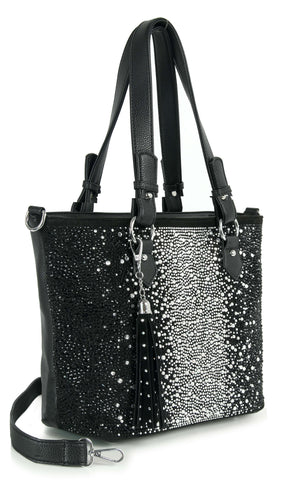 Unique Ombre Rhinestone Design Tote Handbag
