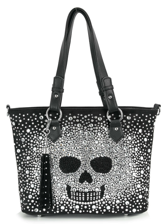 Unique Ombre Skull Rhinestone Design Tote