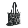Rhinestone Bling Skull Tote Handbag