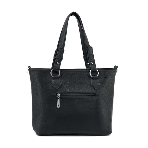 Rhinestone Bling Skull Tote Handbag