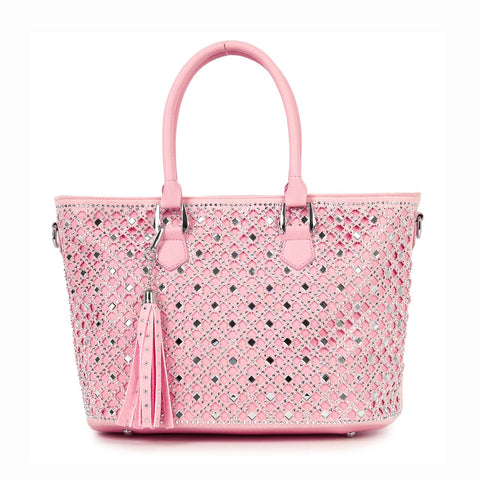 Dazzling Rhinestone Shopper Style Tote