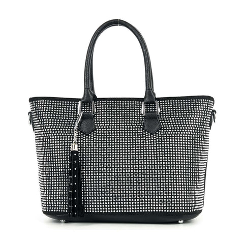 Rhinestone Covered Tote Handbag