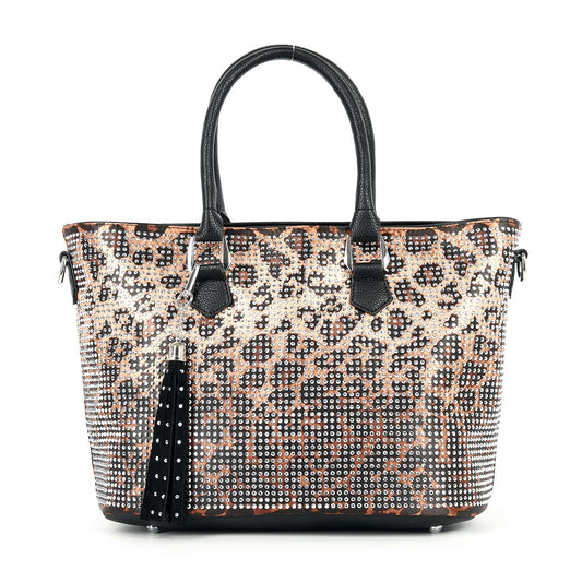 Rhinestone Covered Tote Handbag