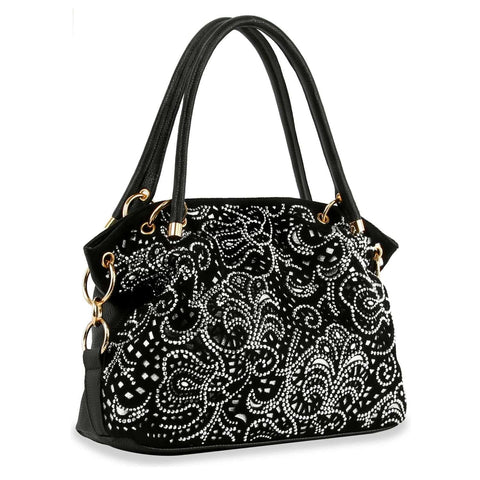 Ring Accented Layered Shoulder Bag
