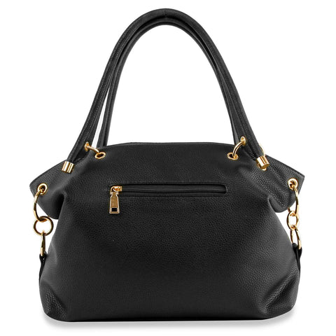 Ring Accented Layered Shoulder Bag