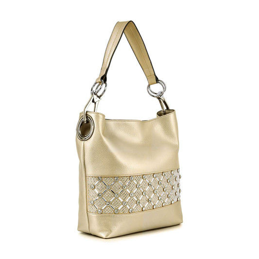 Rhinestone Bling Fashion Hobo Handbag