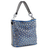 Layered Rhinestone Patterned Hobo Handbag