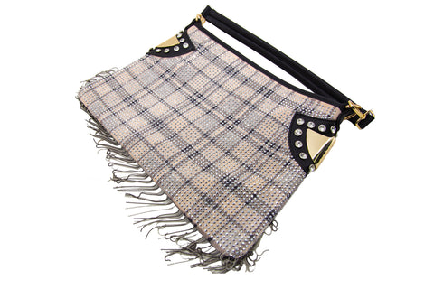 Beaded Fringe Sparkling Hobo Handbag