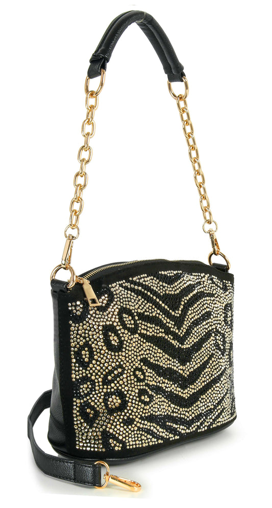 Sparkling Animal Patterned Shoulder Bag