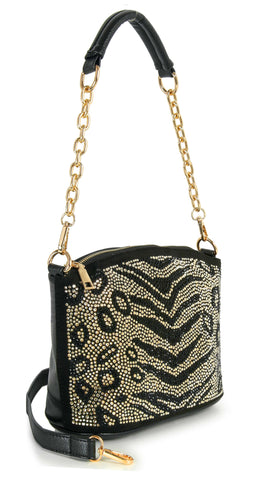 Sparkling Animal Patterned Shoulder Bag
