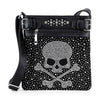 Rhinestone Skull and Crossbones Crossbody Sling