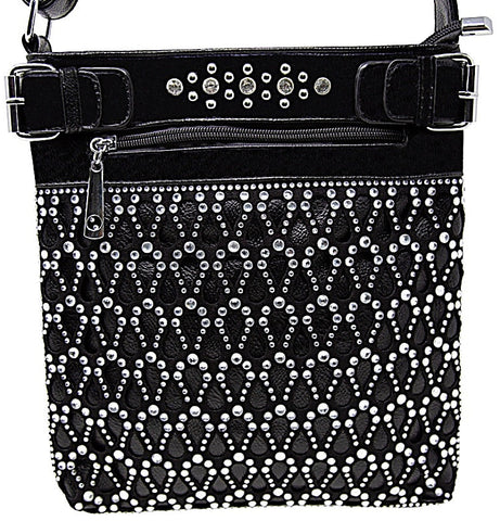Sparkling Rhinestone Design Crossbody Sling