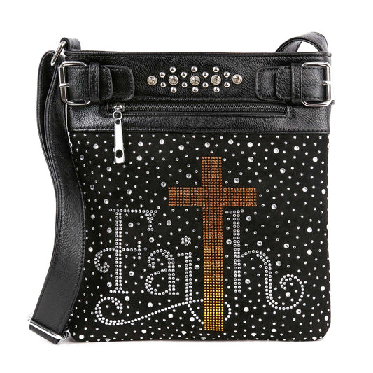 Rhinestone Cross Faith Crossbody Sling