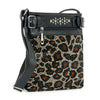 Rhinestone Bling Leopard Print Crossbody Sling