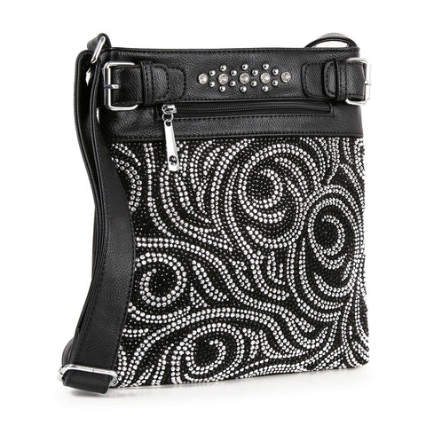 Rhinestone Design Crossbody Sling