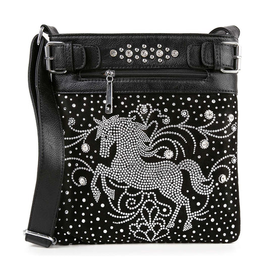 Rhinestone Bling Stallion Crossbody Sling