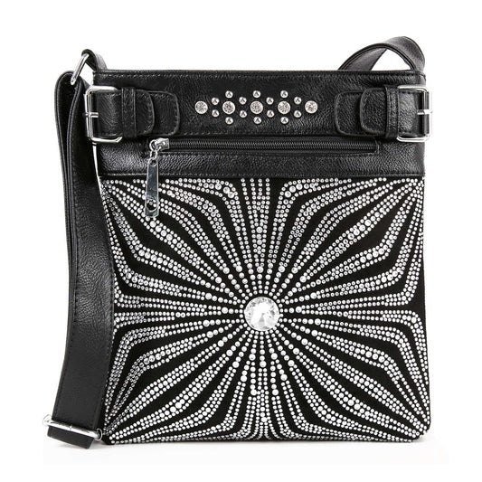 Unique Rhinestone Patterned Crossbody Sling