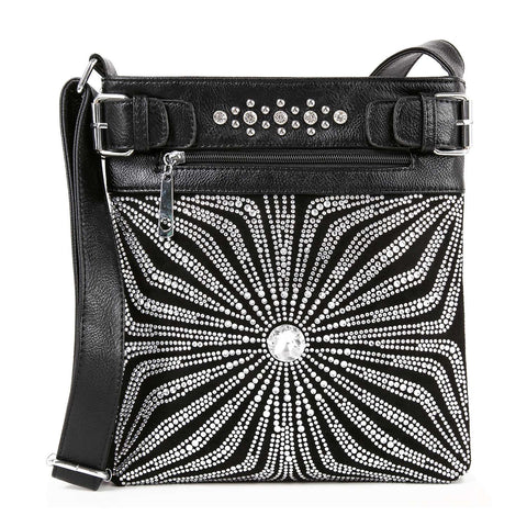 Unique Rhinestone Patterned Crossbody Sling