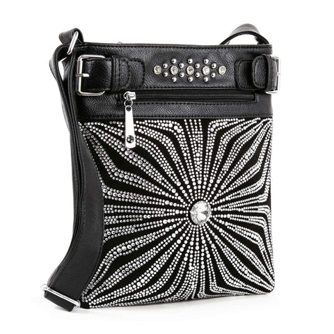 Unique Rhinestone Patterned Crossbody Sling