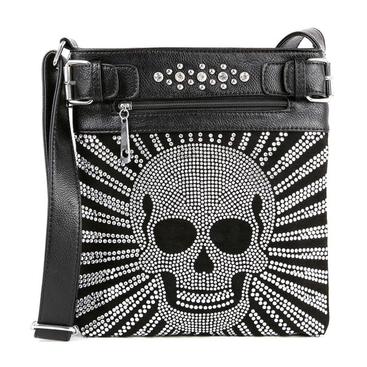 Dazzling Skull Design Crossbody Sling