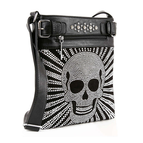 Dazzling Skull Design Crossbody Sling