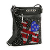 Americana Flag And Love Design Crossbody
