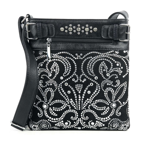 Unique Rhinestone Patterned Crossbody Sling
