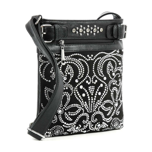 Unique Rhinestone Patterned Crossbody Sling