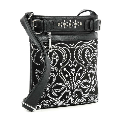 Unique Rhinestone Patterned Crossbody Sling