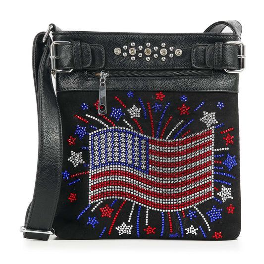 Americana Flag Burst Crossbody Bag