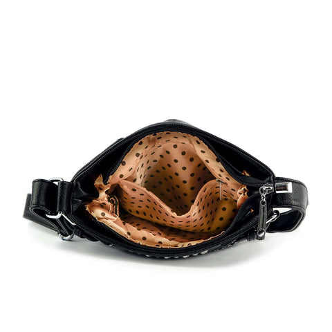 Rhinestone Bling Mountain Scene Crossbody Sling