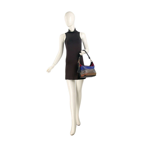 Colorful Ombre Rhinestone Hobo Handbag