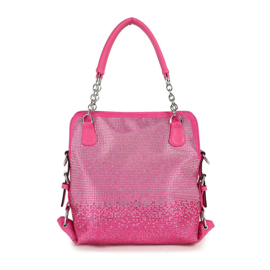 Stunning Ombre Rhinestone Shoulder Bag