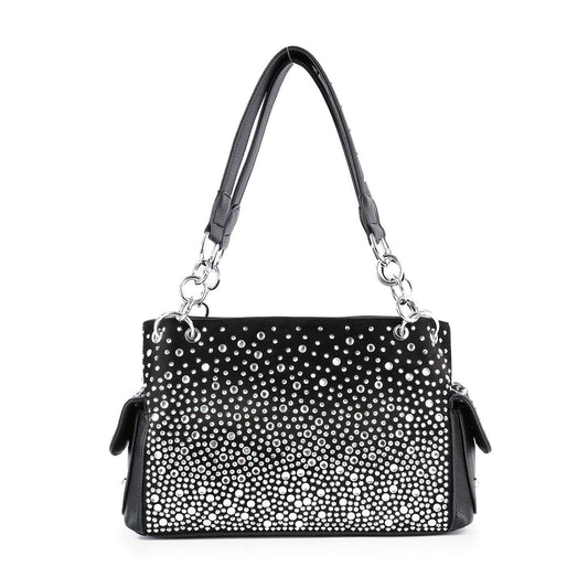 Glamorous Ombre Rhinestone Patterned Fashion Handbag