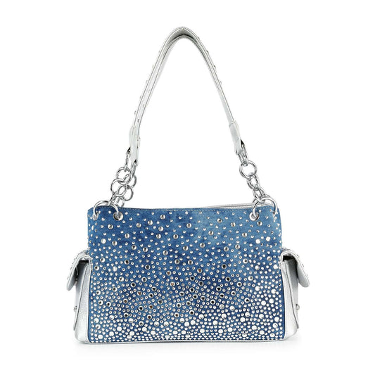 Glamorous Ombre Rhinestone Patterned Fashion Handbag