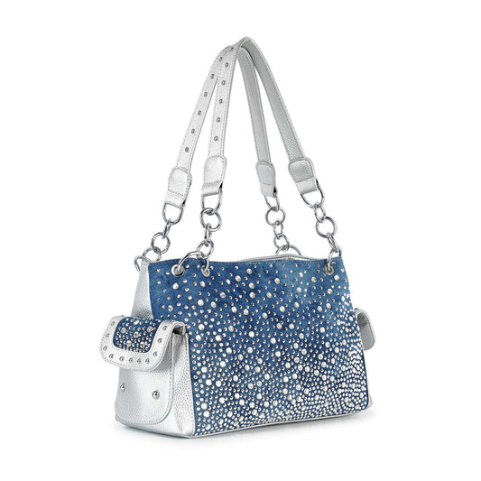 Glamorous Ombre Rhinestone Patterned Fashion Handbag