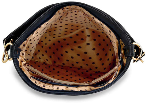 Embossed Rhinetone Skull Hobo