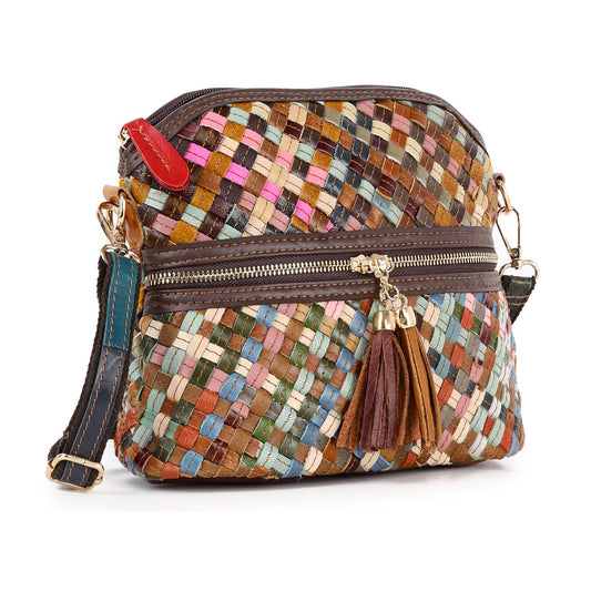 Genuine Leather Colorful Crossbody Sling