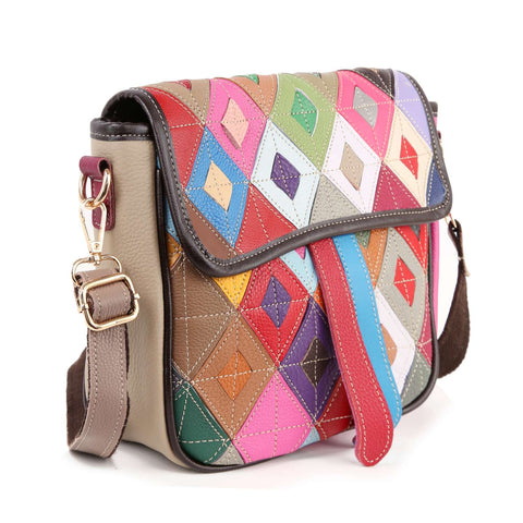 Genuine Leather Colorful Shoulder Bag