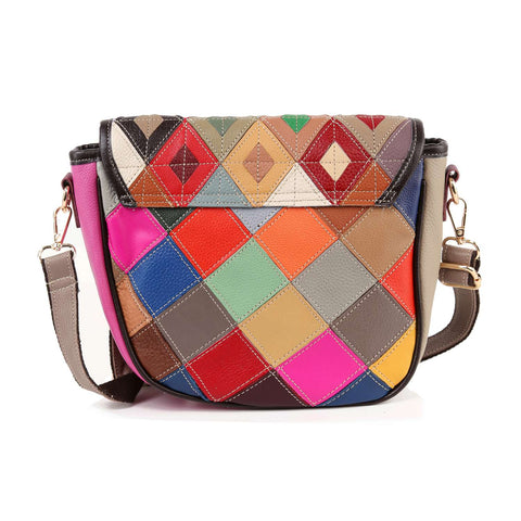 Genuine Leather Colorful Shoulder Bag