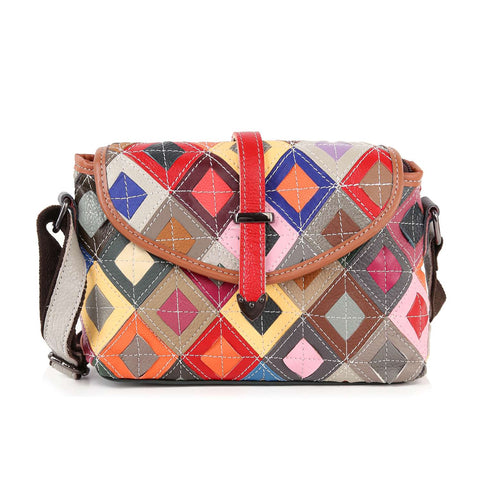 Genuine Leather Colorful Shoulder Bag