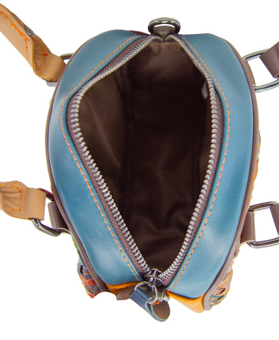 Genuine Leather Woven  Petite Hand Tote