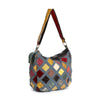 Genuine Leather And Denim Patchwork Hobo