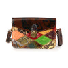 Genuine Leather Patchwork Snakeskin Accented Shoulder Bag