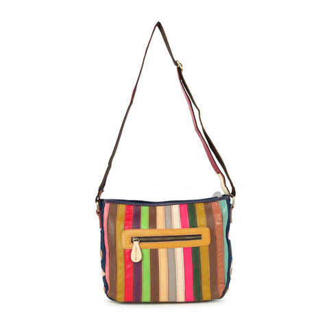Colorful Genuine Leather Shoulder Bag