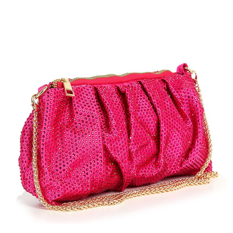 Pleated Sparkling Evening Bag