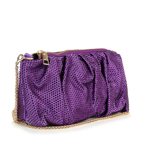 Pleated Sparkling Evening Bag
