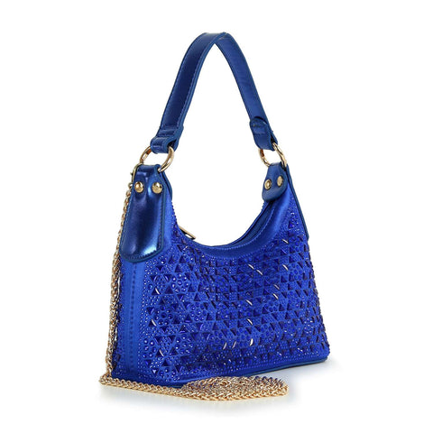 Rhinestone Patterned Petite Hobo Handbag